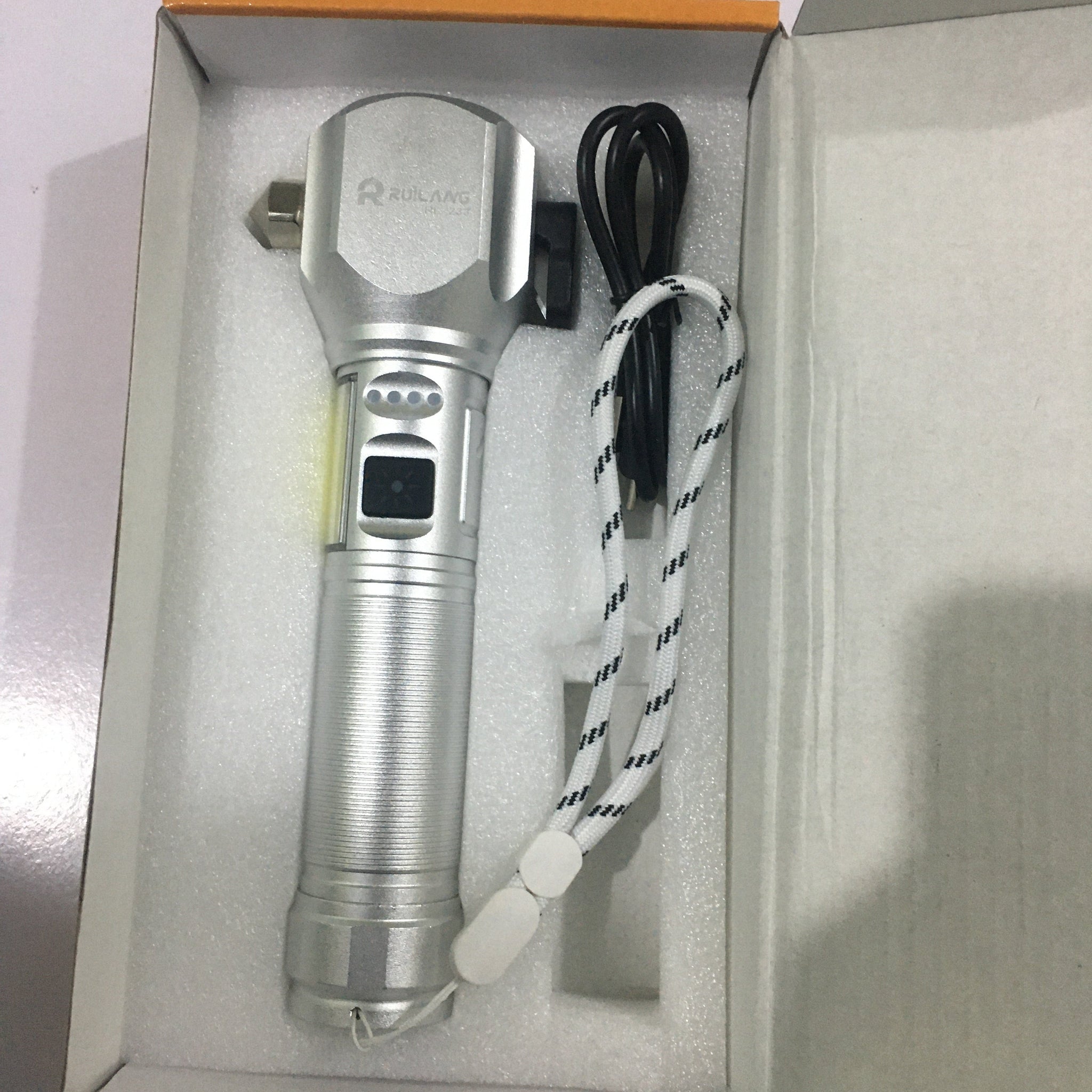 Waterproof Flashlight: 26600mAh Power Bank, Laser Precision