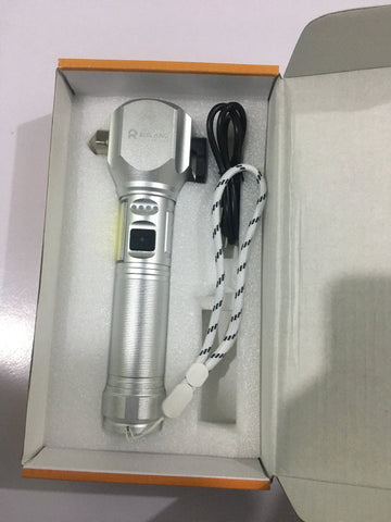 Waterproof Flashlight: 26600mAh Power Bank, Laser Precision