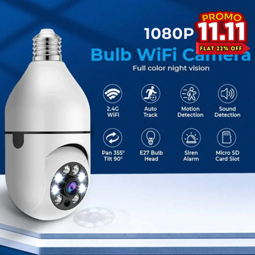 360° WiFi 1080p Bulb Camera